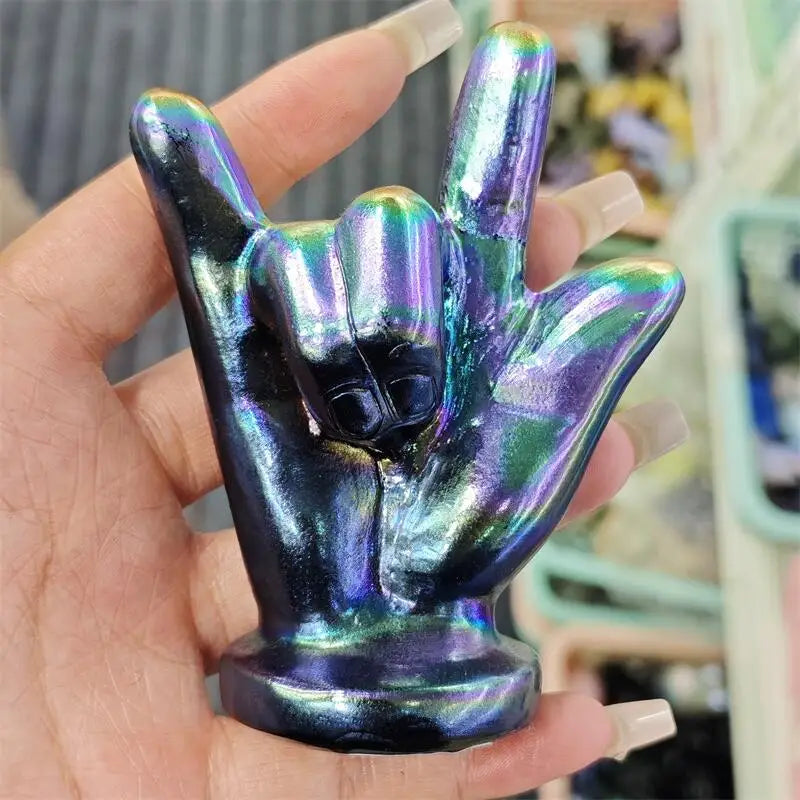 Purple Aura Quartz Hand-ToShay.org