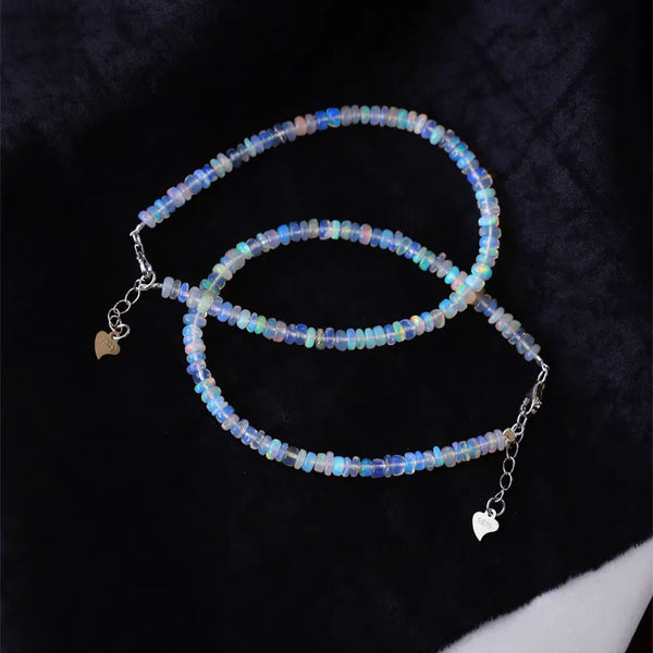 White Opal Abacus Bracelet-ToShay.org