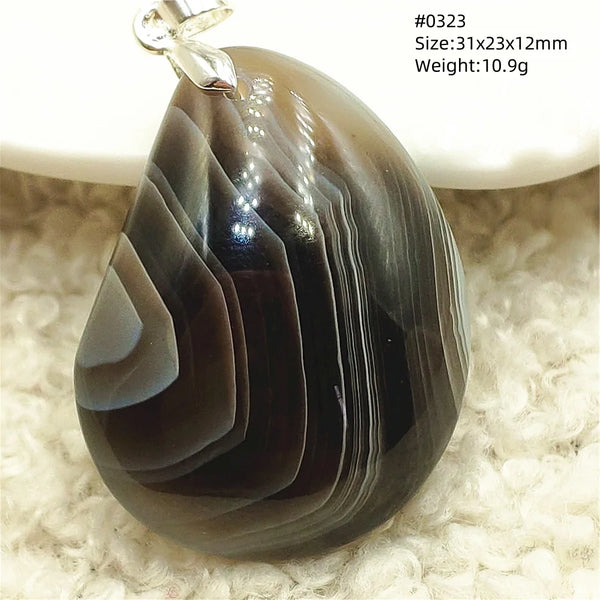 Grey Brown Agate Pendant-ToShay.org