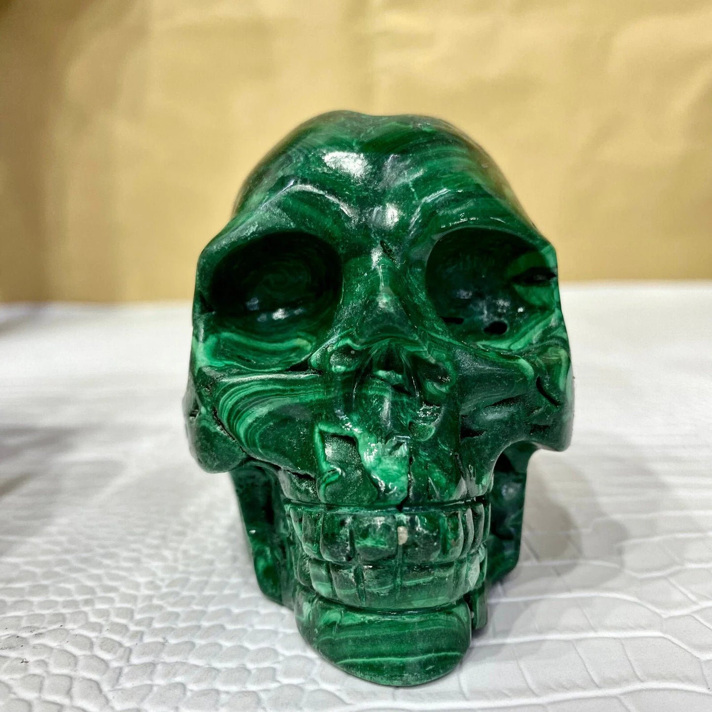 Green Malachite Skull-ToShay.org