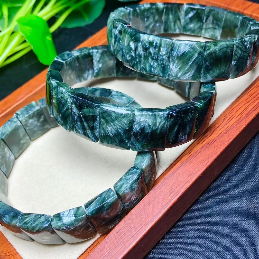 Green Seraphinite Bracelet-ToShay.org