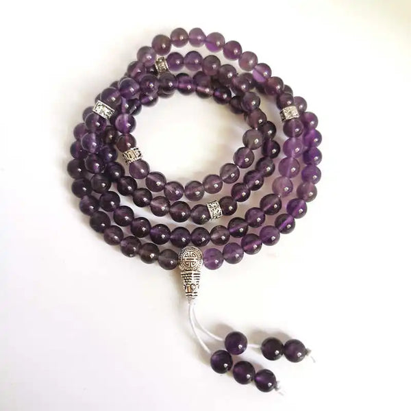 Purple Amethyst Bead Mala-ToShay.org