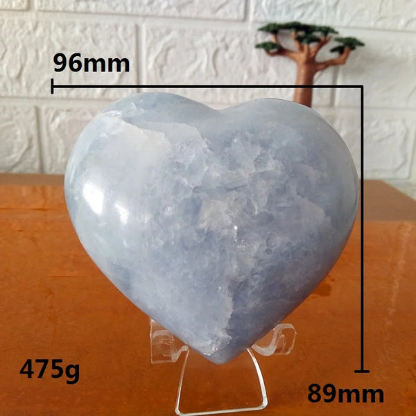 Blue Celestite Crystal Heart-ToShay.org