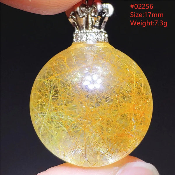 Gold Rutilated Quartz Pendant-ToShay.org