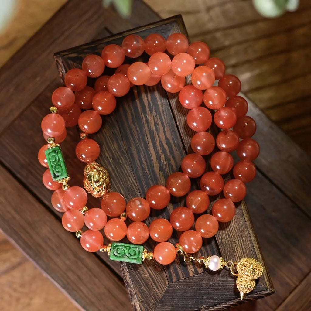 Red Agate Wrap Bracelet-ToShay.org