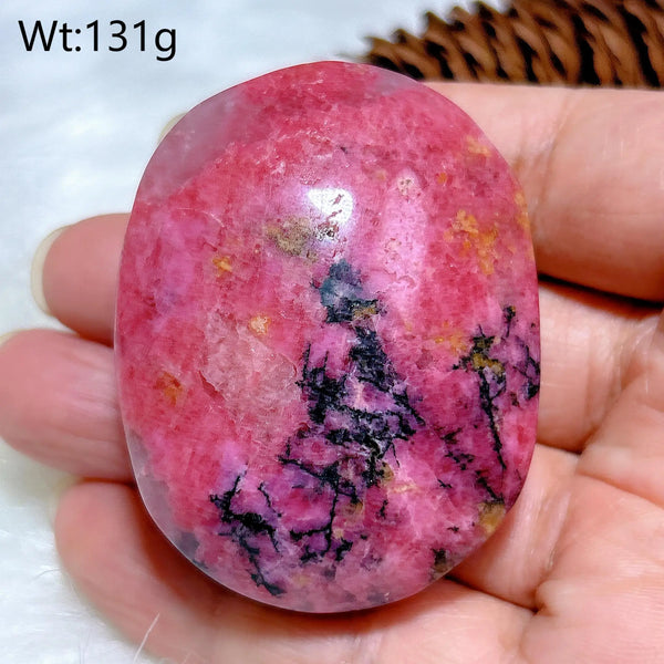 Pink Rhodonite Palm Stone-ToShay.org