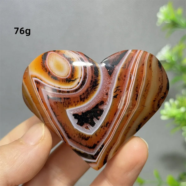 Red Striped Agate Heart-ToShay.org