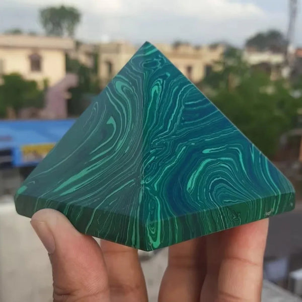 Green Malachite Pyramid-ToShay.org