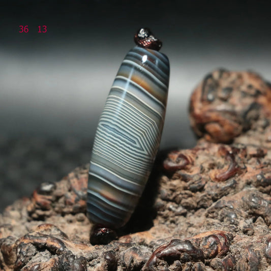 Tibetan Agate Dzi Bead-ToShay.org