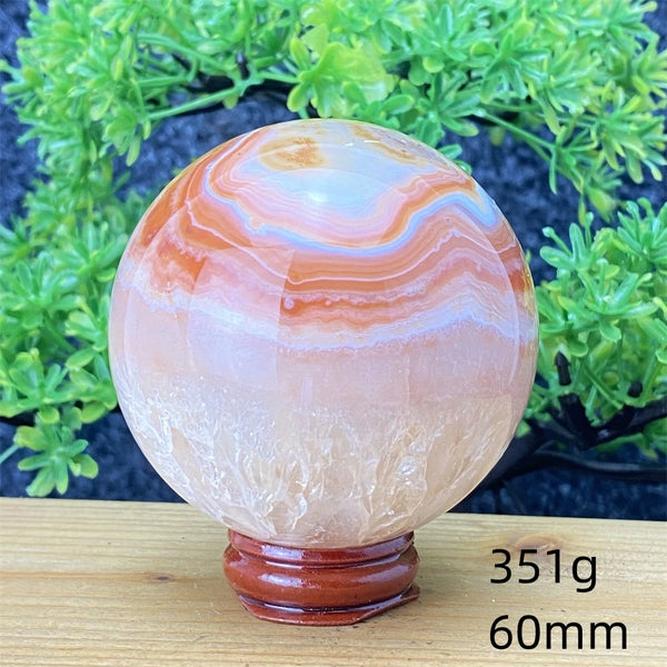 Red Striped Agate Ball-ToShay.org