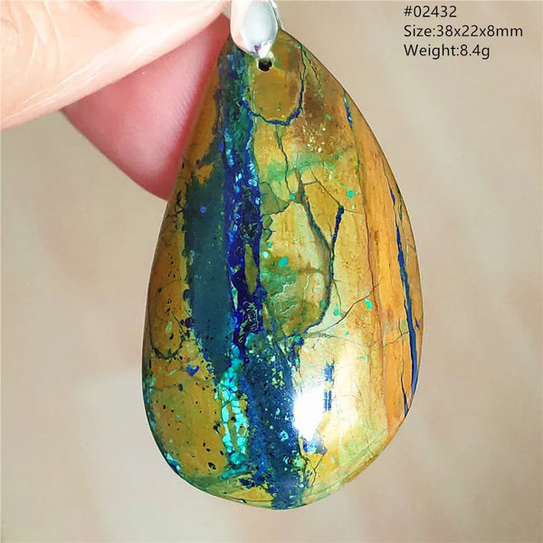 Blue Azulite Pendant-ToShay.org