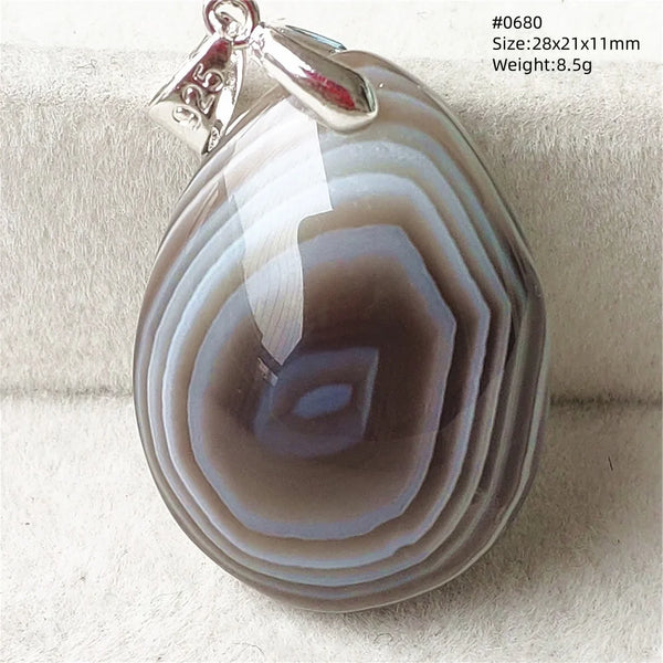 Grey Lace Agate Pendant-ToShay.org