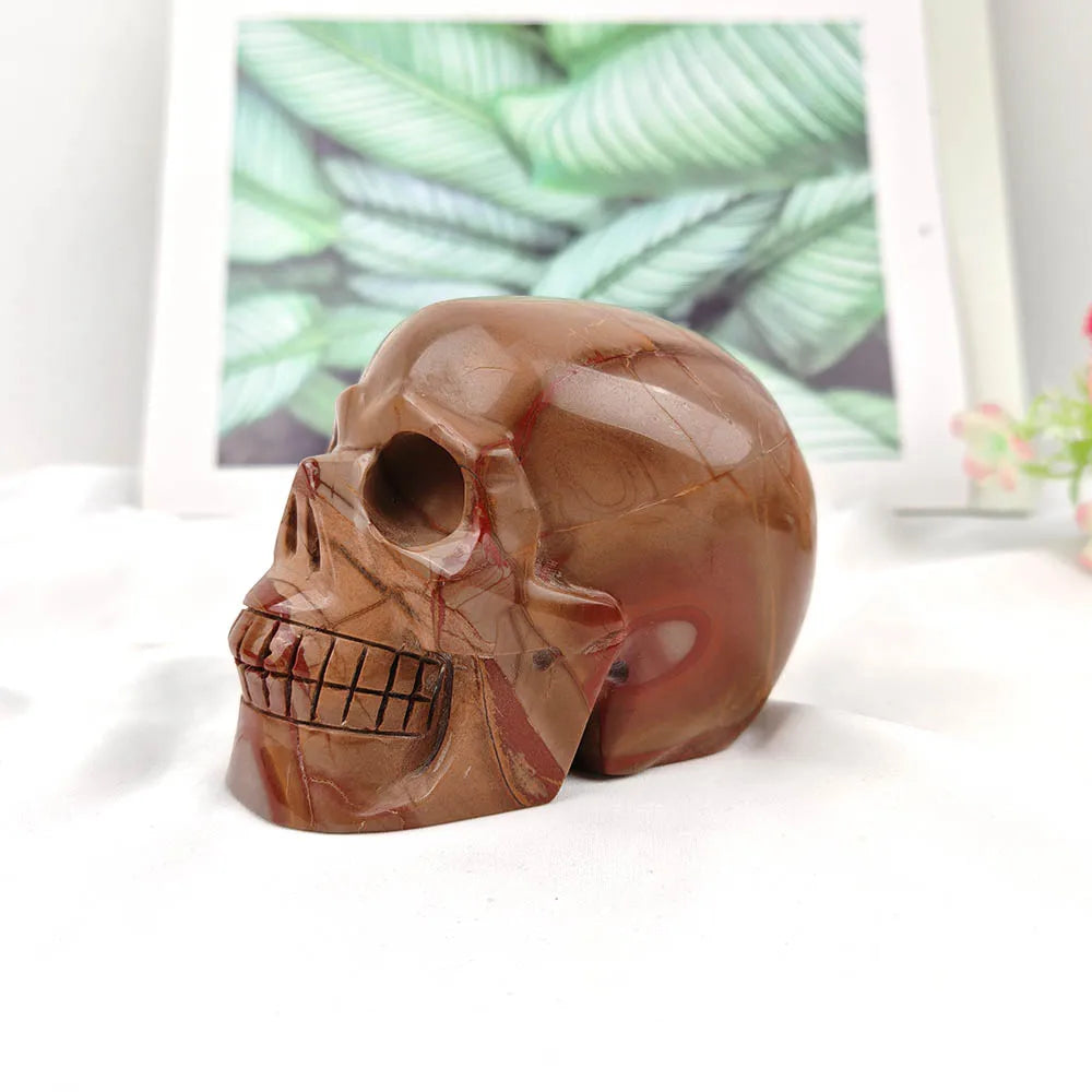 Brown Picture Jasper Skull-ToShay.org
