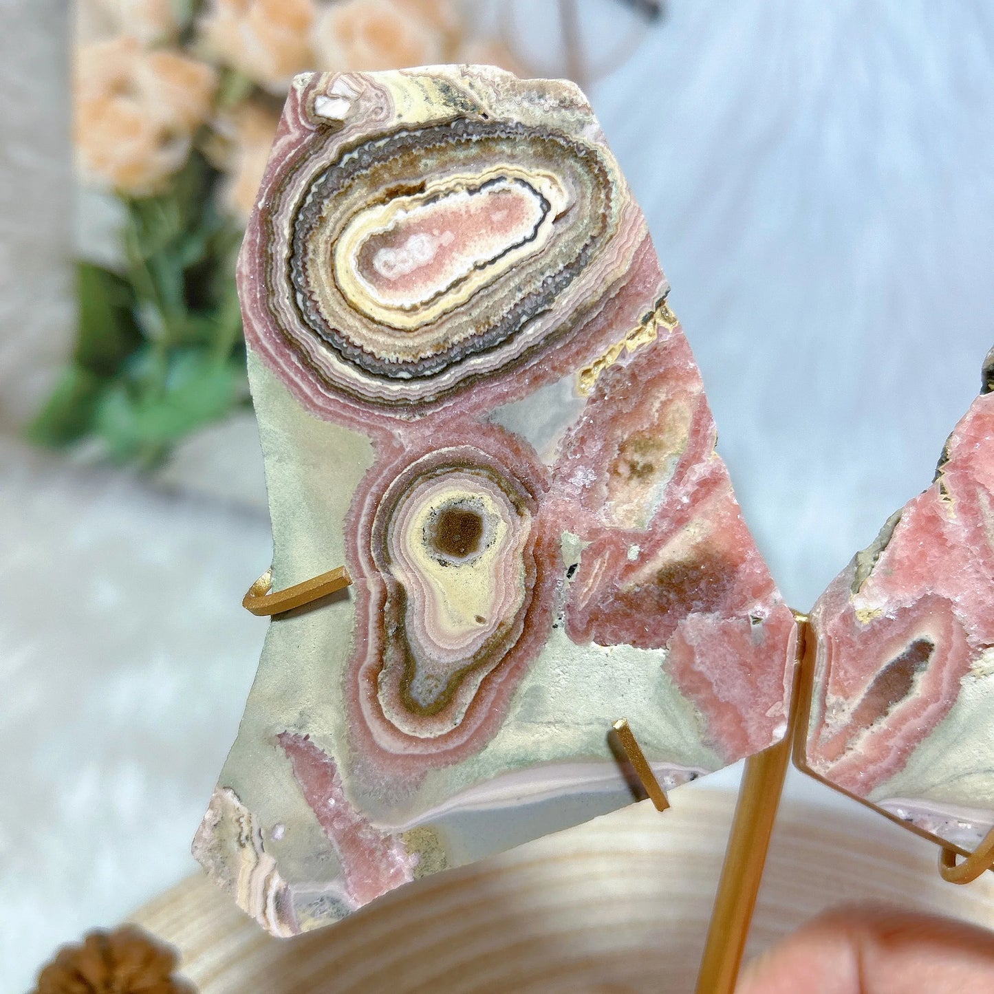 Pink Rhodochrosite Butterfly Wing-ToShay.org