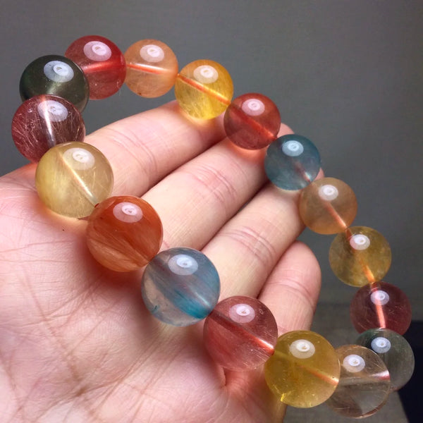 Mixed Rutilated Quartz Bracelet-ToShay.org