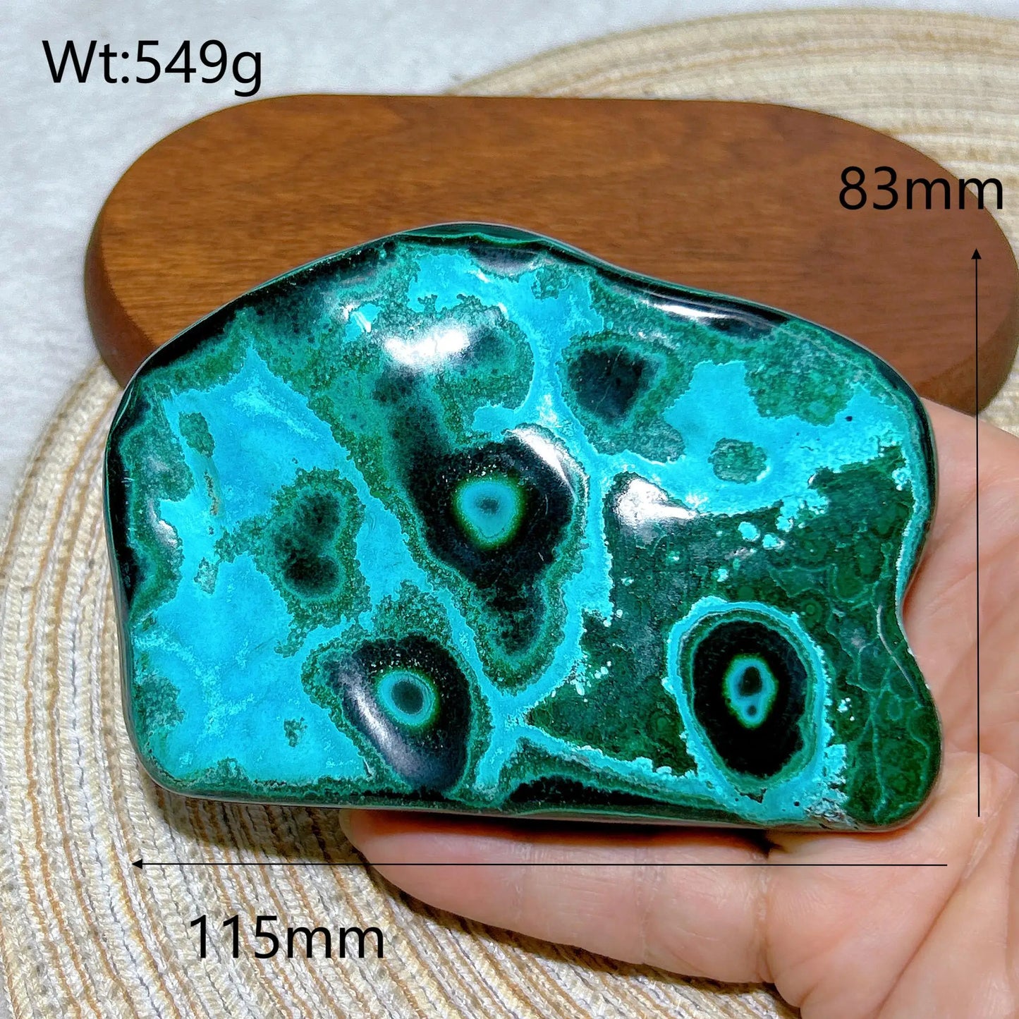 Blue Chrysocolla Azurite Stone-ToShay.org