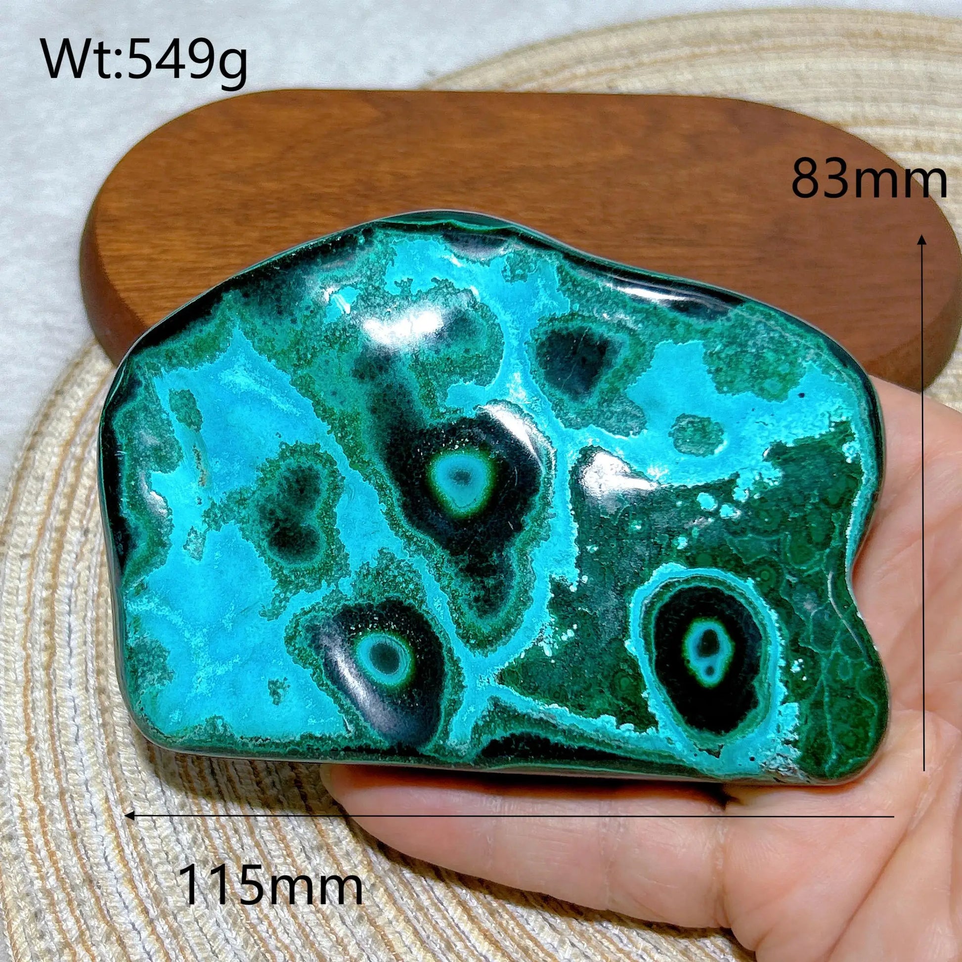 Blue Chrysocolla Azurite Stone-ToShay.org