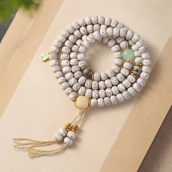 White Star Moon Bodhi Beads-ToShay.org