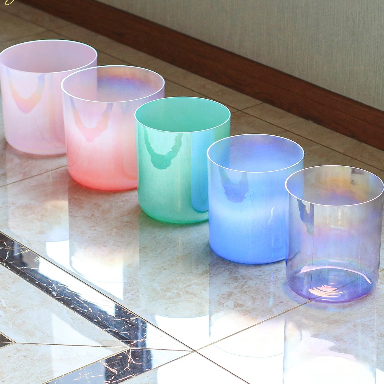 Rainbow Crystal Singing Bowls-ToShay.org