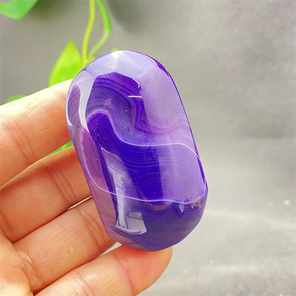Purple Agate Palm Stones-ToShay.org