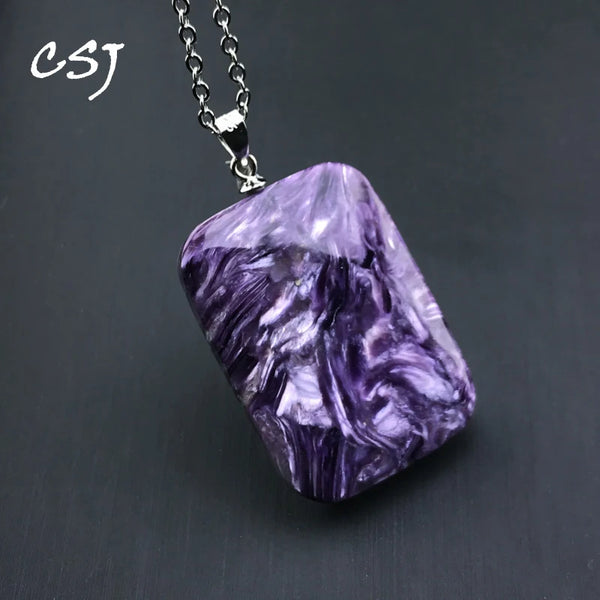 Purple Charoite Pendants-ToShay.org