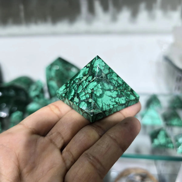 Green Malachite Pyramid-ToShay.org