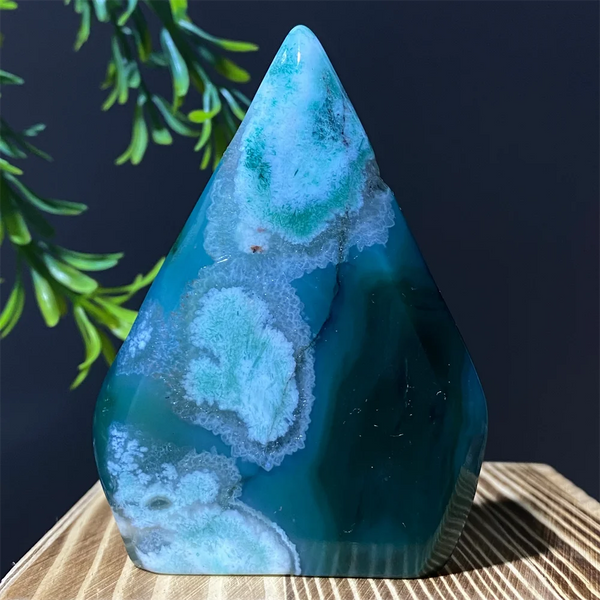 Green Flower Agate Tower-ToShay.org