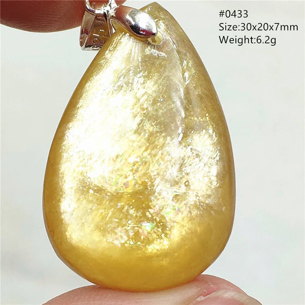 Gold Lepidolite Flash Pendant-ToShay.org