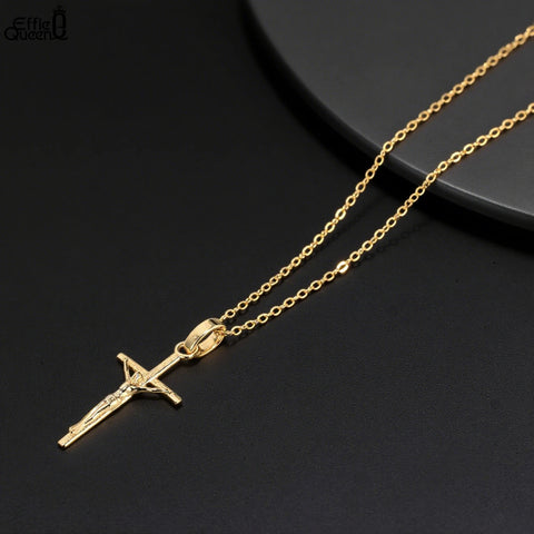 Gold Cross Pendant Necklace-ToShay.org