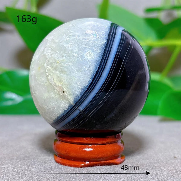 Black Silk Agate Ball-ToShay.org