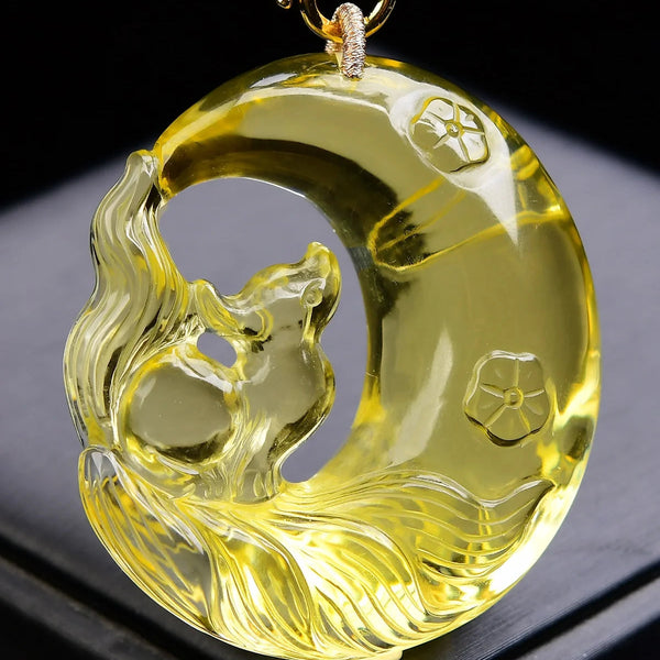 Yellow Citrine Moon Fox-ToShay.org