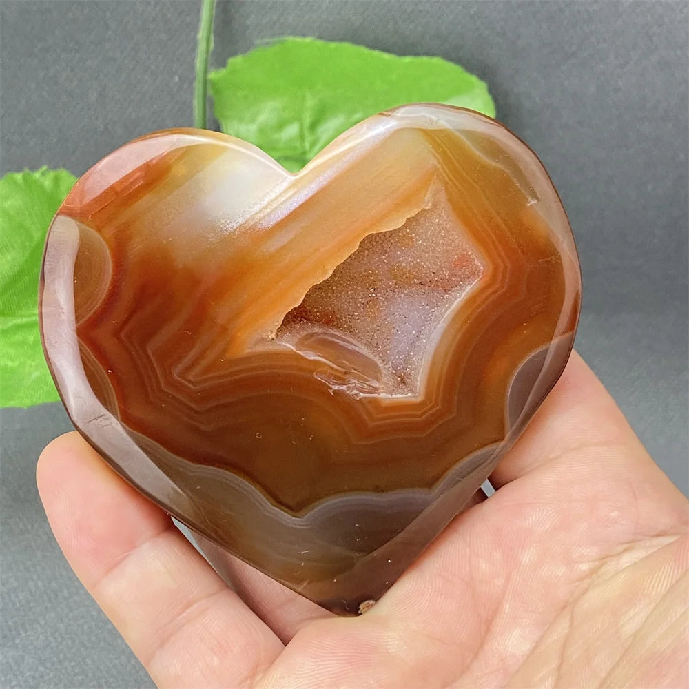 Red Agate Geode Heart-ToShay.org