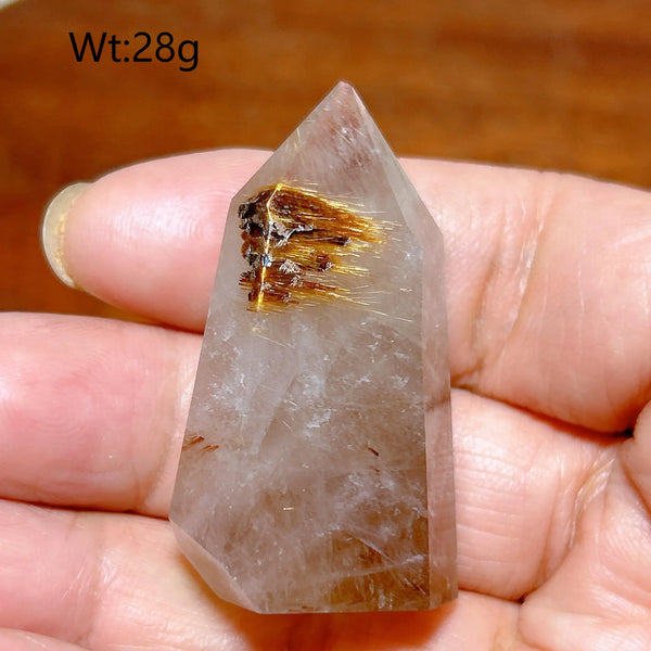 Gold Rutilated Crystal Point-ToShay.org