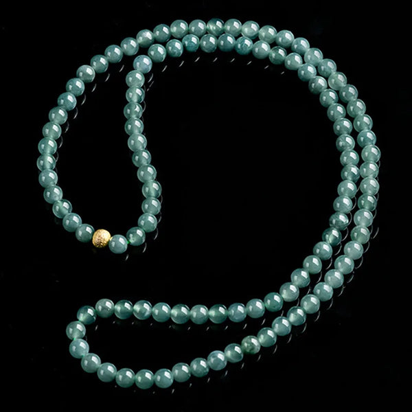 Green Jadeite Bead Necklace-ToShay.org
