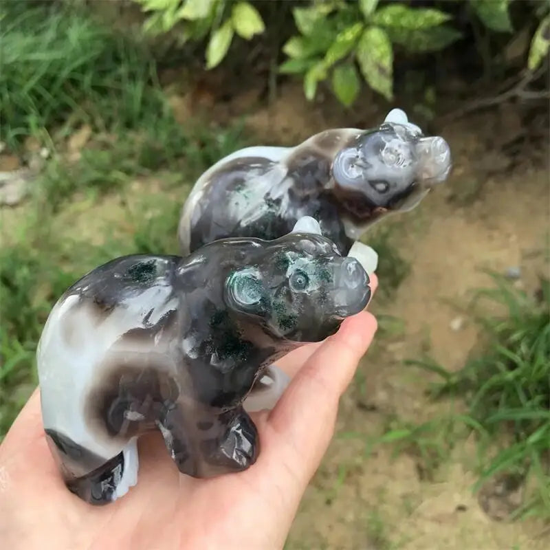 Green Moss Agate Bear-ToShay.org
