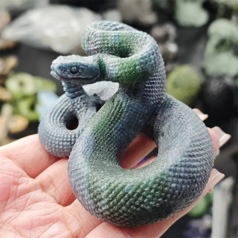 Green Quartz Stone Snake-ToShay.org
