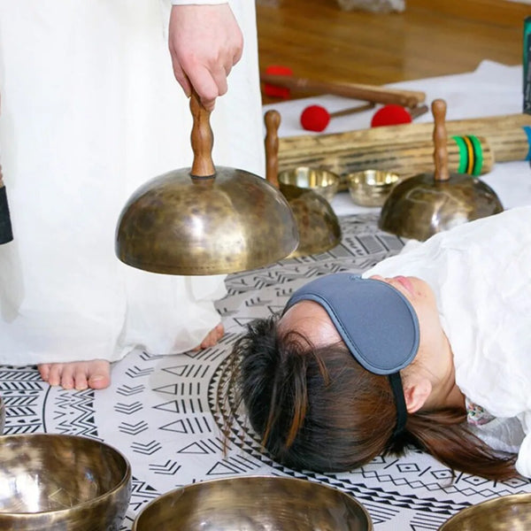 Tibetan Brass Handle Singing Bowl-ToShay.org