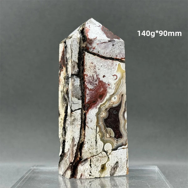 Red White Agate Obelisk-ToShay.org