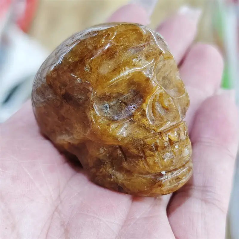 Yellow Fire Quartz Skull-ToShay.org