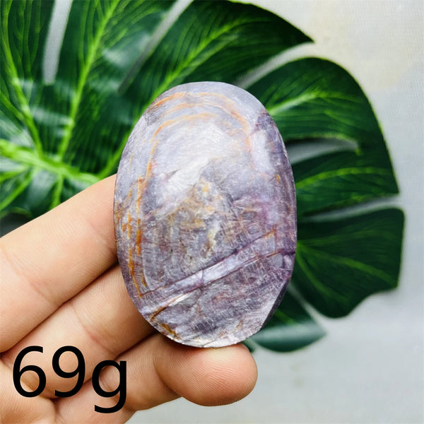 Purple Mica Crystal Palm Stone-ToShay.org