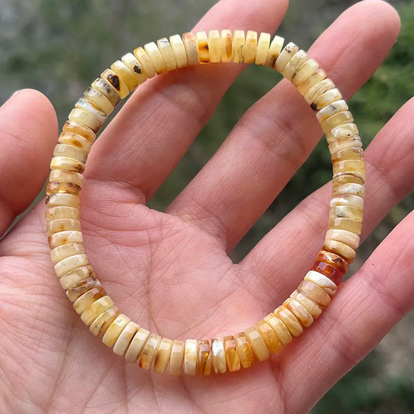 Yellow Amber Bead Bracelets-ToShay.org