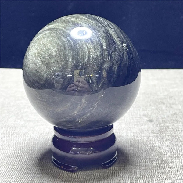 Grey Eyes Obsidian Ball-ToShay.org