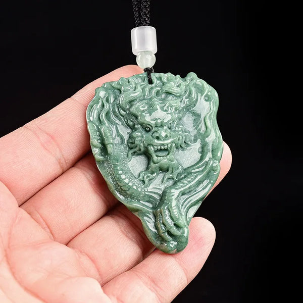 Green Jade Dragon Pendant-ToShay.org