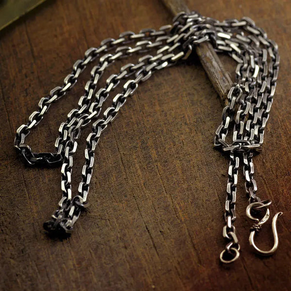 Silver Cross Square Chain-ToShay.org