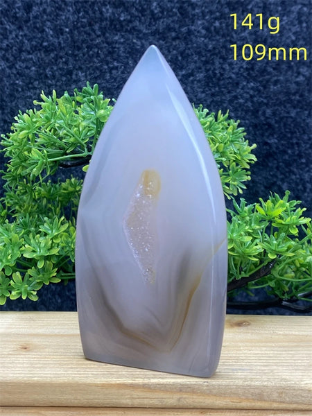 Blue Agate Geode Flame-ToShay.org