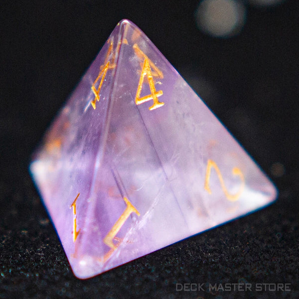 Purple Amethyst Platonic Solid Dice-ToShay.org