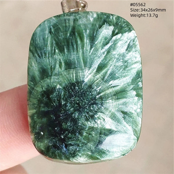 Green Seraphinite Pendant-ToShay.org