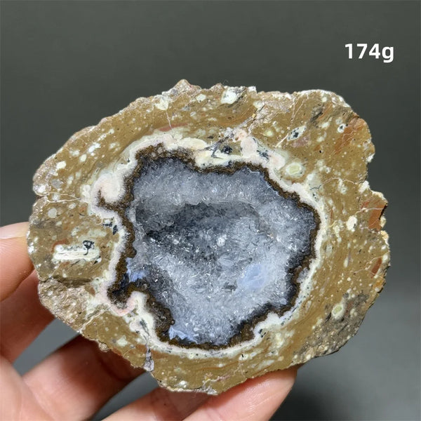 White Agate Crystal Cave Egg-ToShay.org