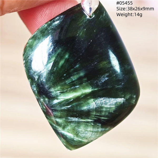 Green Seraphinite Pendant-ToShay.org