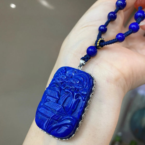 Blue Lapis Lazuli Pendant-ToShay.org